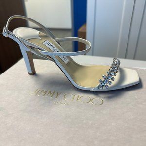 Jimmy Choo Meira Leather Embellished Sandals